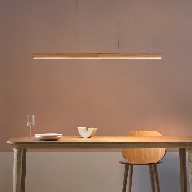 Muto Design Lineare Legno/Metallo Lampade a Sospensione Sala da Pranzo