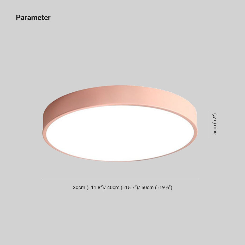 Valentina Moderno LED Plafoniere Rotondo Circolare Semplice Giallo/Blu/Verde/Rosa/Grigio Soggiorno/Camera da Letto