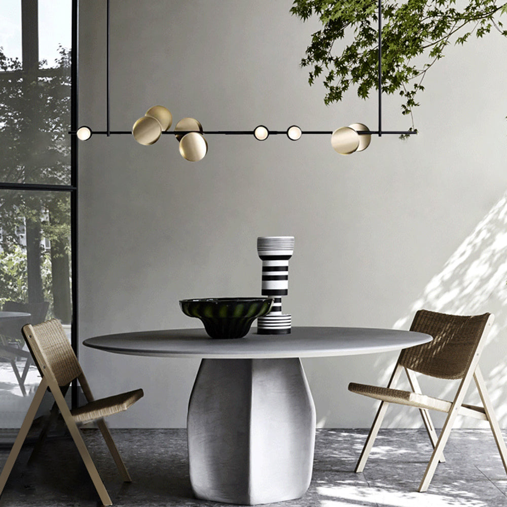 Avi Minimalista LED Lampada a Sospensione Metallo Nero Lineare Sala da Pranzo/Soggiorno/Camera da Letto