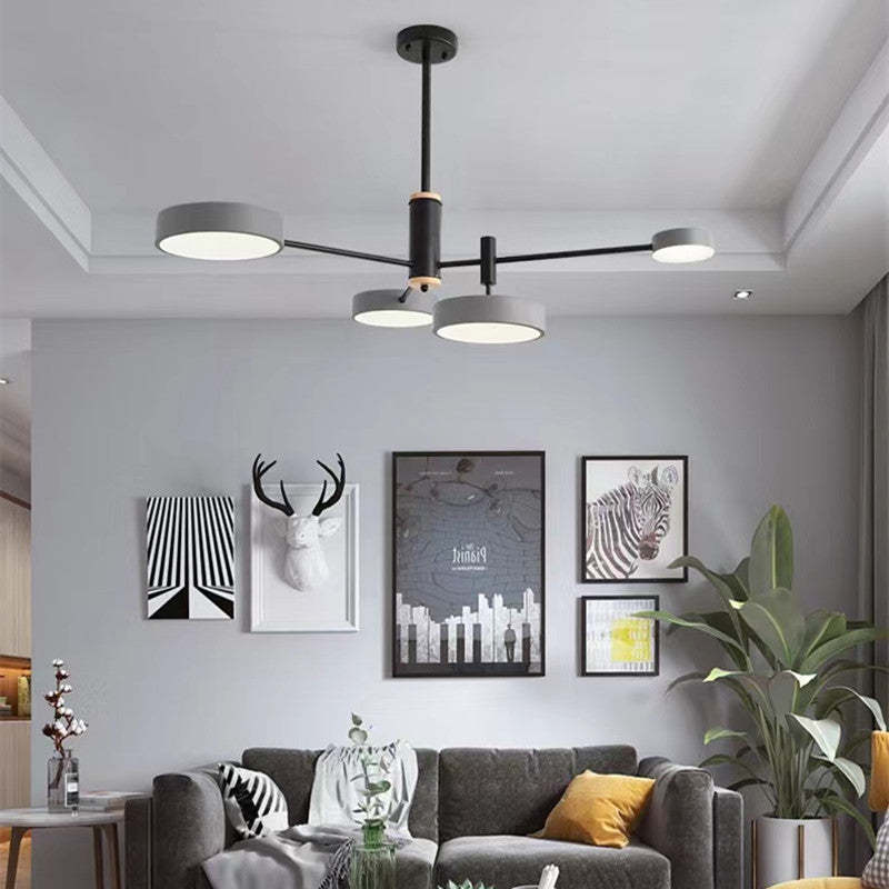 Arisha Design LED Lampade a Sospensione Metallo/Legno Grigio/Bianco/Oro Soggiorno/Camera da Letto