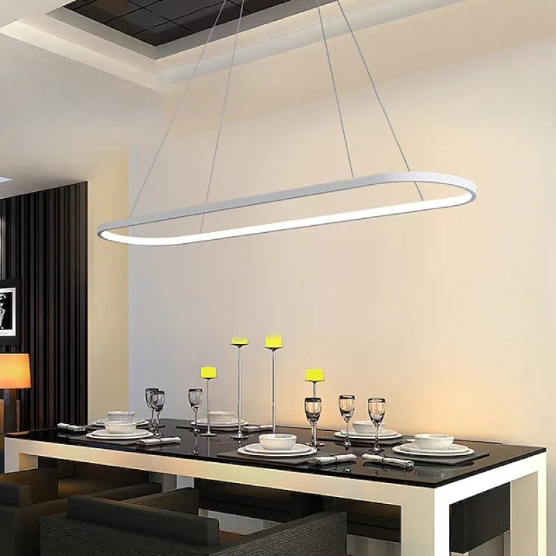 Arisha Lampada a Sospensione Nero/Bianco/Oro Ovale Minimalista Appeso
