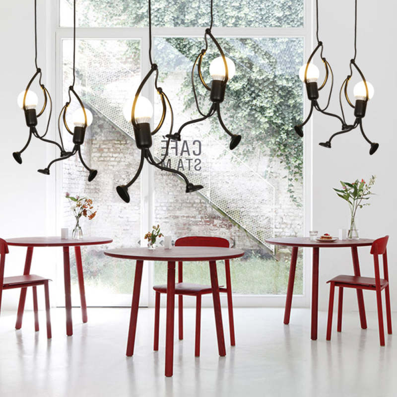 Arisha LED Ferro Speciale Design Uomo Lampada a Sospensione
