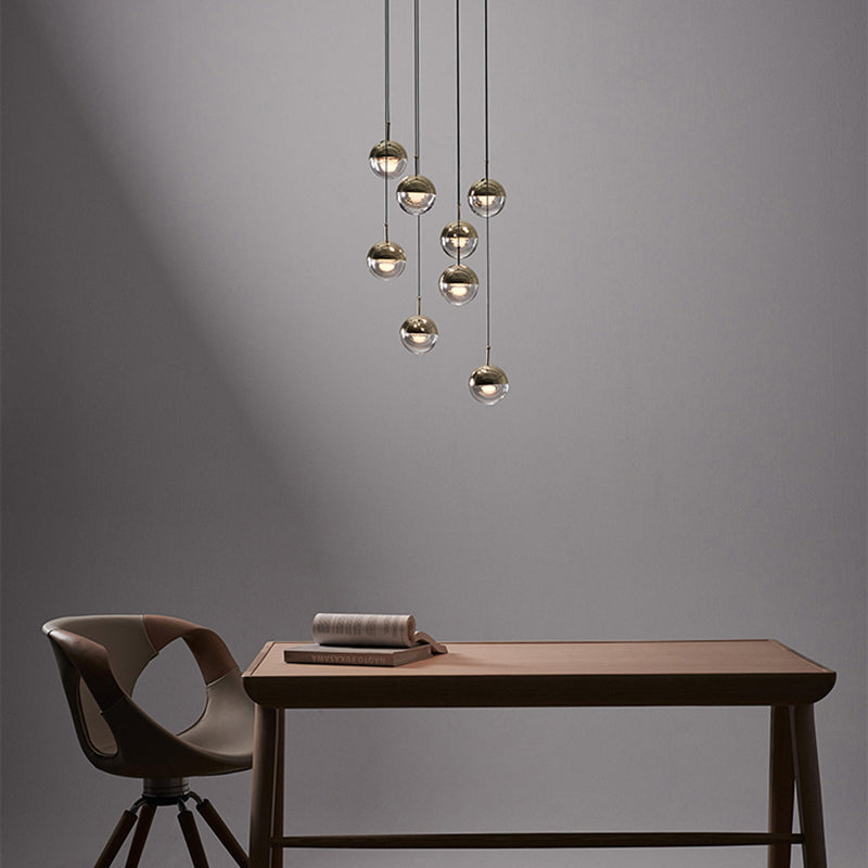 Valentina Moderno LED Palla Metallo/Vetro Lampade a Sospensione Oro/Rosa Soggiorno/Camera da Letto/Sala da Pranzo/Sala Studio