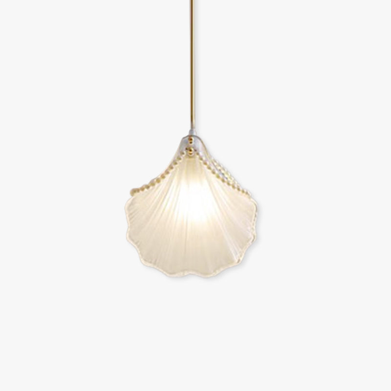 Kristy Bellissimo LED Lampada a Sospensione Metallo/Acrilico Art Déco Bianco Conchiglia di Perle Soggiorno/Camera da Letto