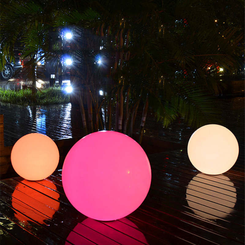 Aria Design LED Luce da Esterno Lampada da Terra Impermeabile Bianco Sfera Acrilico