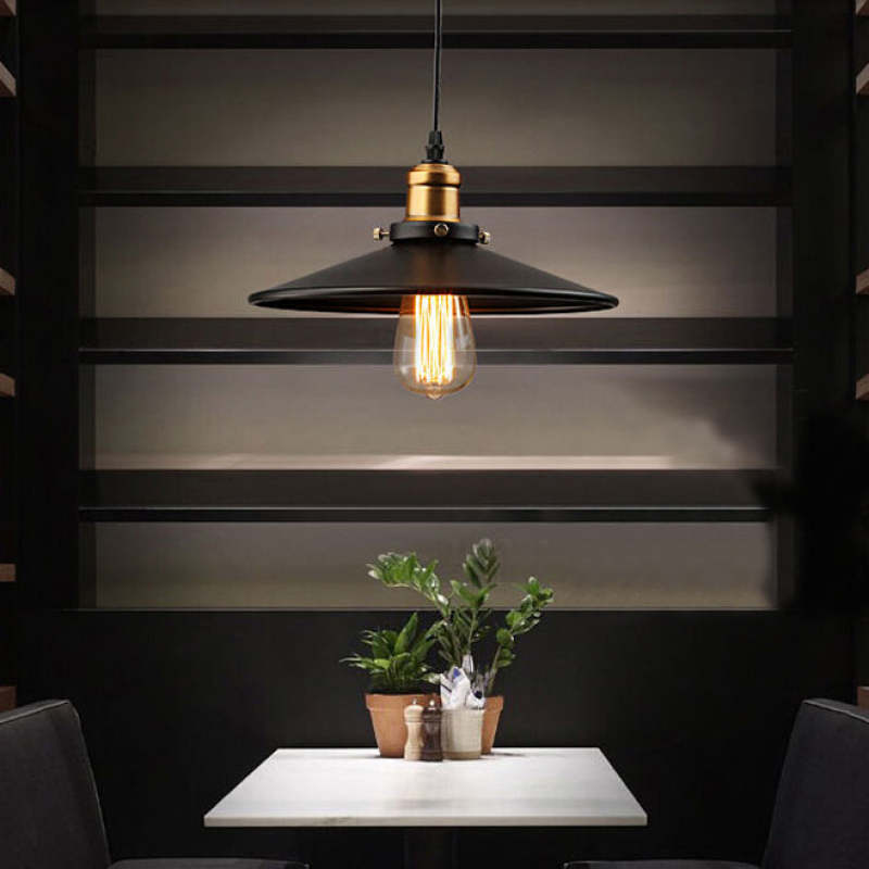 Silva Moderna Industriale LED Lampada a Sospensione Metallo Nero Soggiorno/Camera da Letto