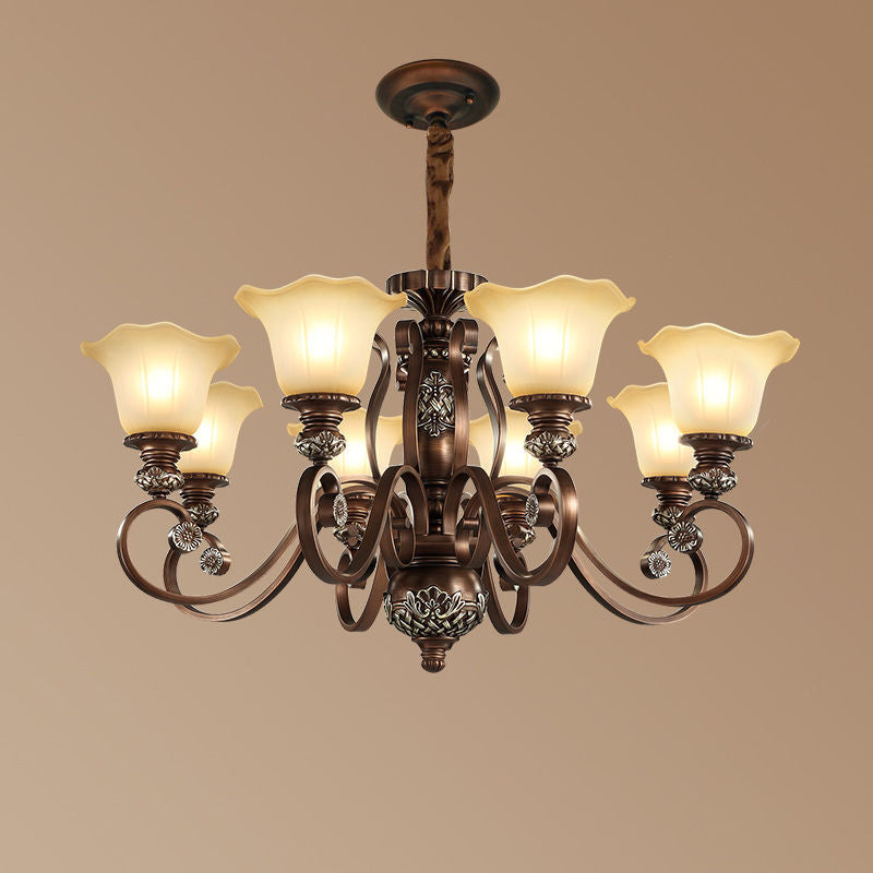 Arisha Retro Fiore Lampade a Sospensione Metallo Vetro Soggiorno Camera da Letto