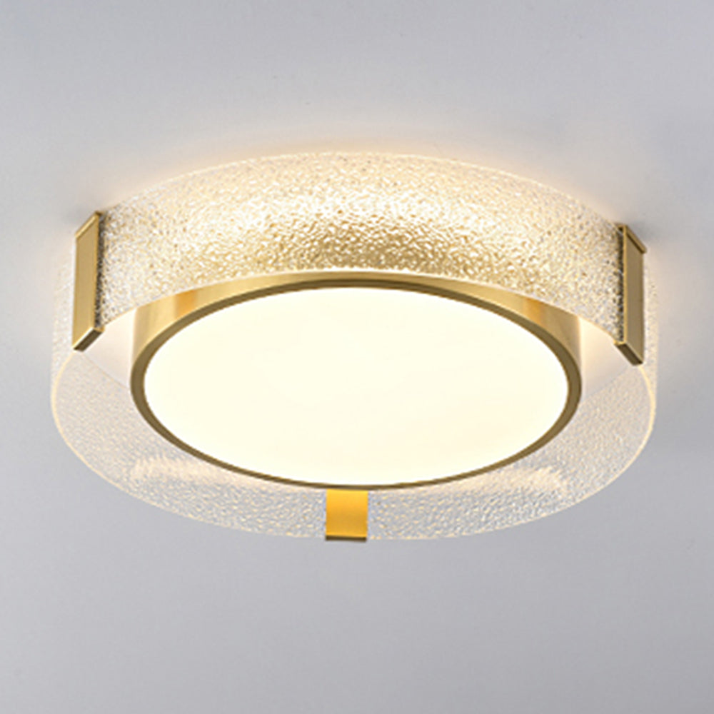 Arisha Moderne LED Plafoniere Incasso Rame Puro/Vetro Diamantato Bianco