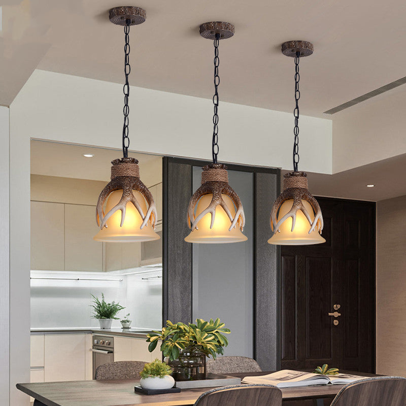 Lampada a sospensione a LED Vetro Marrone Bar/Sala da Pranzo/Soggiorno