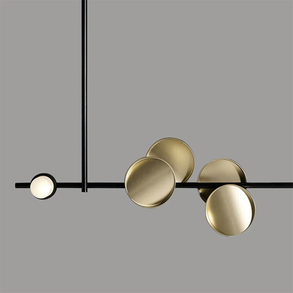 Avi Minimalista LED Lampada a Sospensione Metallo Nero Lineare Sala da Pranzo/Soggiorno/Camera da Letto