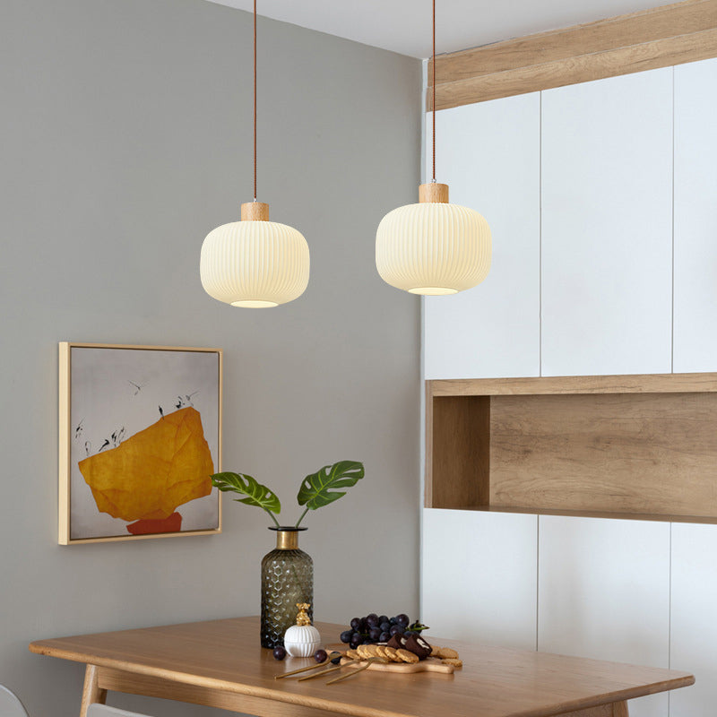 Muto Moderno Legno/Vetro Lampade a Sospensione Bianco Soggiorno Camera da Letto