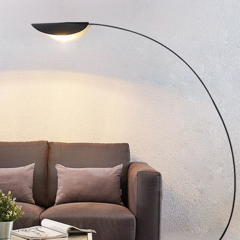 Arisha Moderna Design LED Lampada da Terra Metallo Nero Arco Soggiorno/Camera da Letto