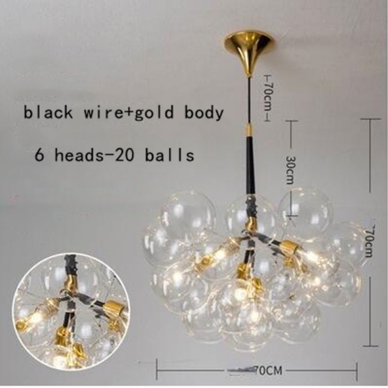 Valentina Decorativo LED Lampade a Sospensione Bianche/Nere/Caffè Bolle Soggiorno/Camera da Letto