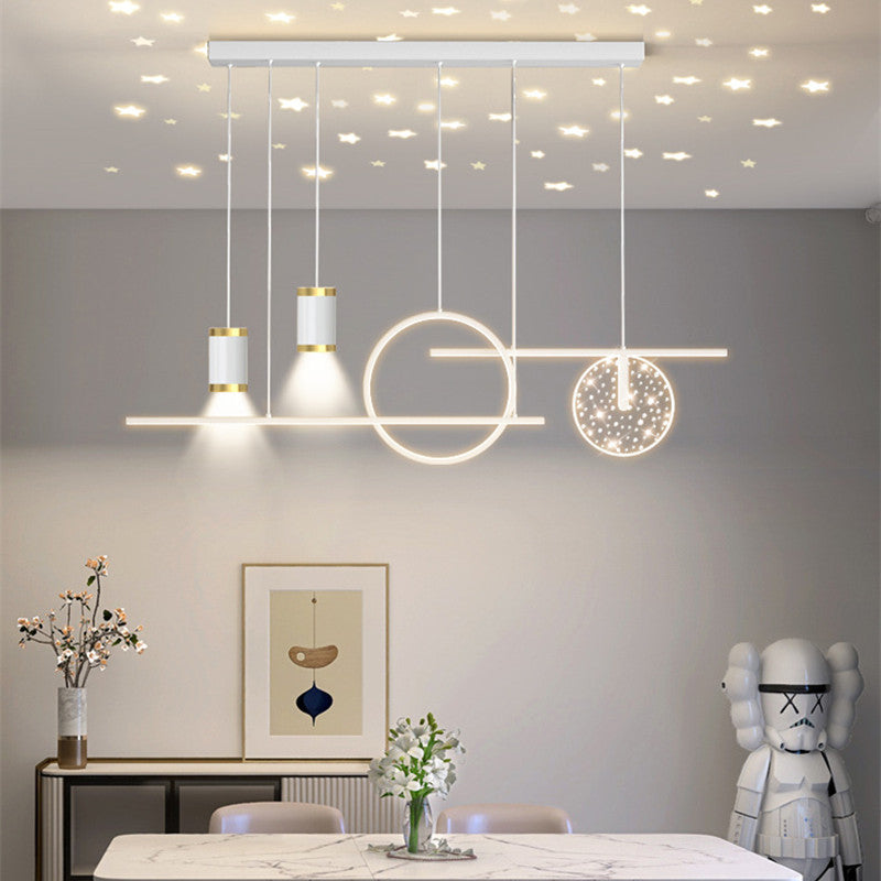 Madina Lampada a Sospensione Metallo Nero/Bianco/Oro Stellato Moderna