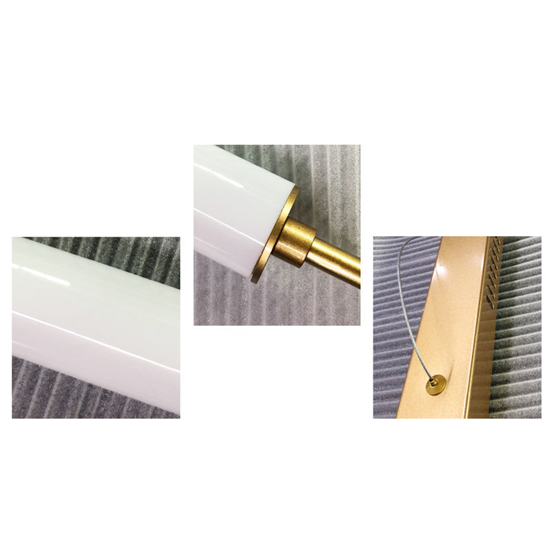 Arisha Moderne Rettangolare LED Lampade a Sospensione Metallo Acrilico Oro/Nero Soggiorno/Camera da Letto