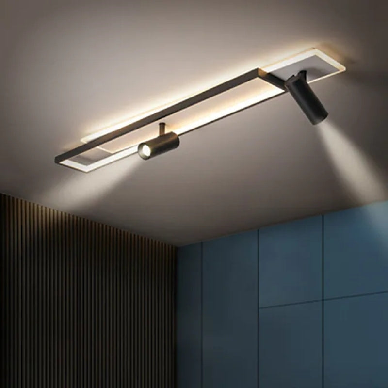Aim Moderna LED Plafoniera Bianco/Nero Geometrica Metallo Minimalismo Soggiorno/Camera da Letto
