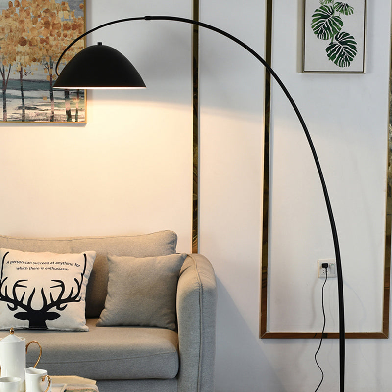 Avi Moderna LED Lampada da Terra Metallo Canna da Pesca Nero Soggiorno/Camera da Letto