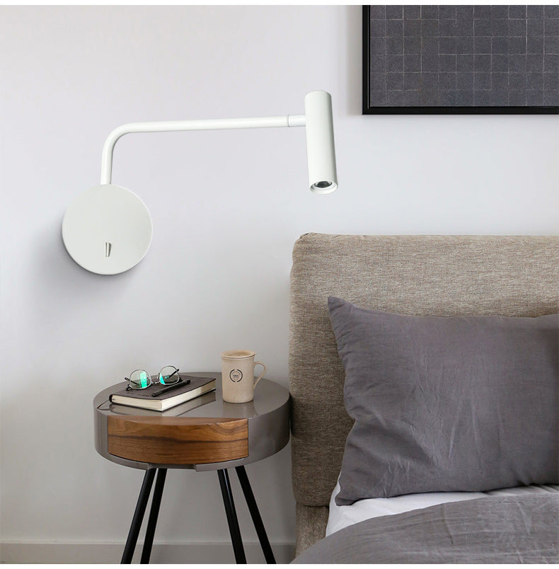 Arisha Applique LED Metallo/Acrilico Nero/Bianco/Oro Corridoio Braccio Oscillante Moderna