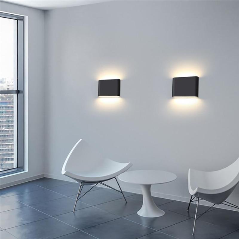 Ray Moderno Design LED Applique da Esterni Metallo Rettangolare