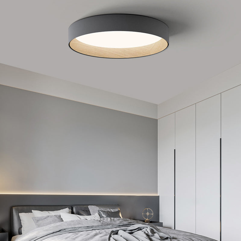 Arisha Moderne LED Plafoniere Metallo Bianca/Grigia/Nera Rotonda