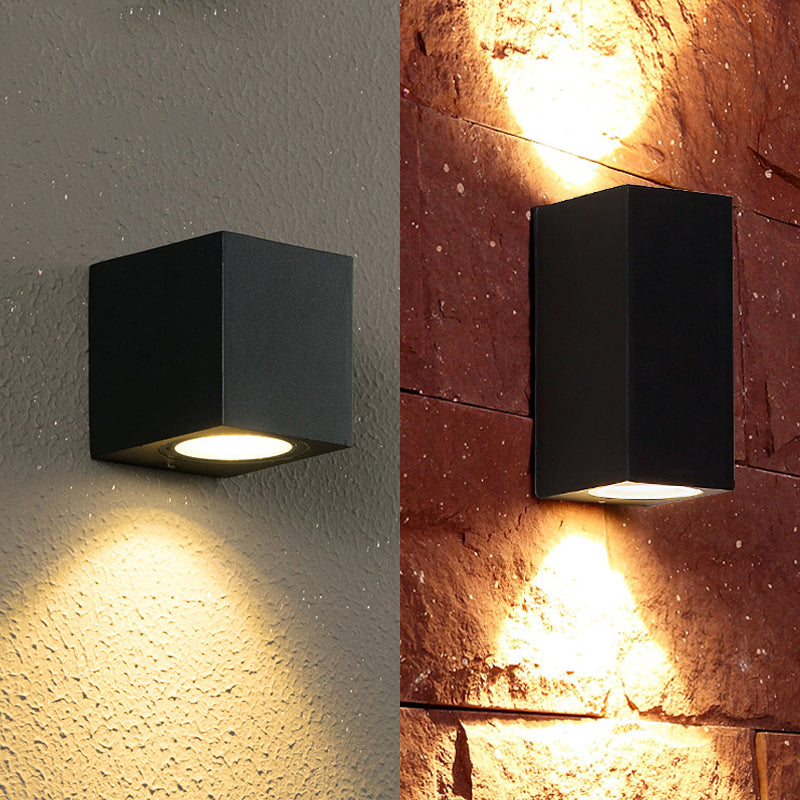 Ray Moderne LED Lampade da Esterno Metallo Nero Quadrato Minimalista