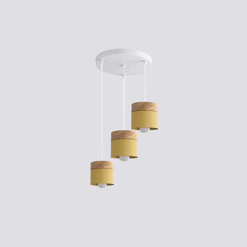 Valentina Nordiche Colorato LED Lampade a Sospensione Metallo/Legno Globo Soggiorno/Camera da Letto