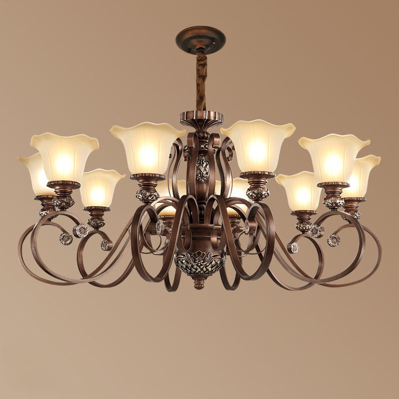 Arisha Retro Fiore Lampade a Sospensione Metallo Vetro Soggiorno Camera da Letto