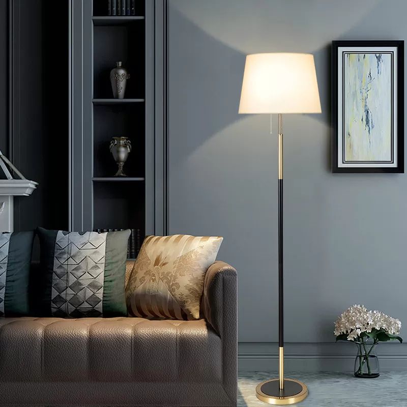 Tiffany Moderne LED Lampade da Terra Metallo/Tessuto Salotto Semplice Nero/Bianco/Rosso/Beige