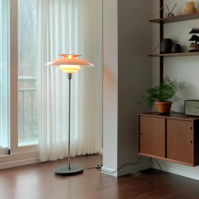 Mira Moderne Disco Volante LED Lampade da Terra Metallo/Acrilico