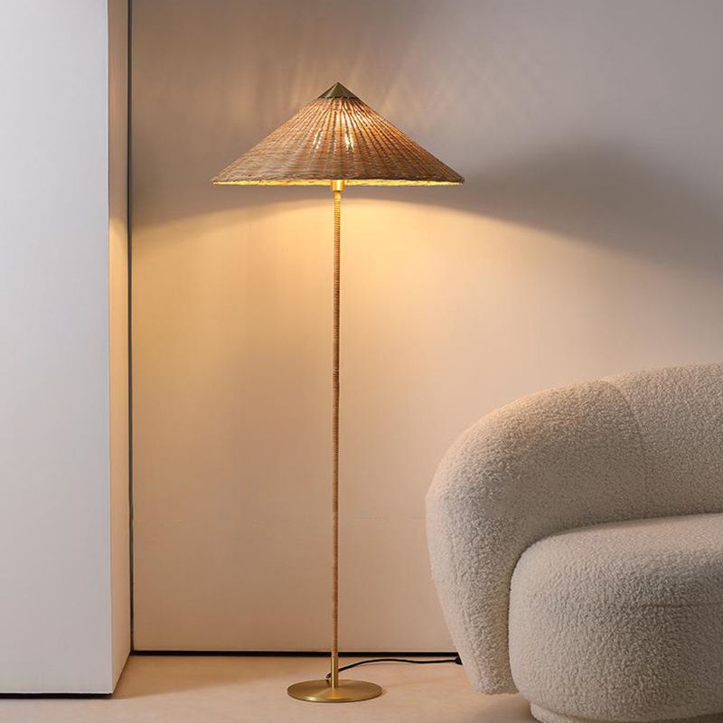 Ritta Moderne LED Lampade da Terra Metallo/Legno Bianco Salotto Semplice