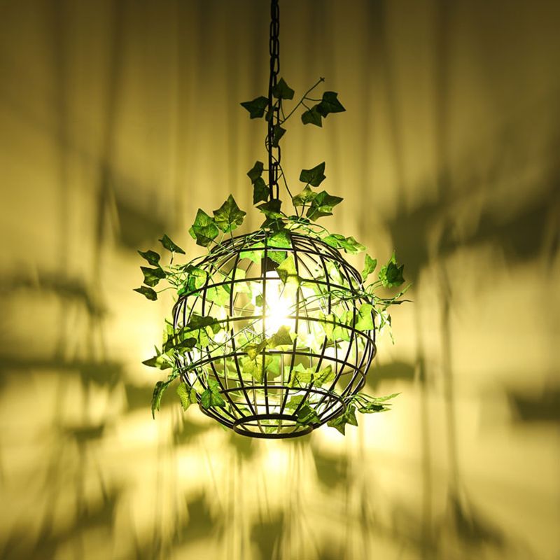 Ritta Rustica Verde Arte Deco Globo Vitigno Lampade a Sospensione