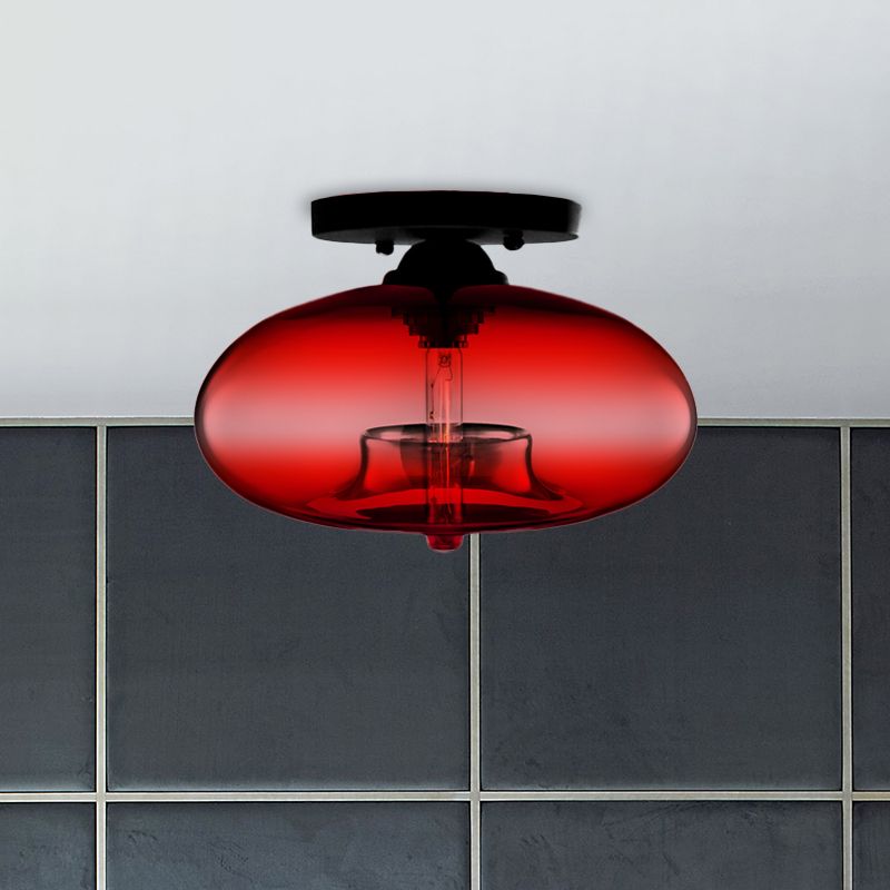Arisha Industriale Arte Deco Globo Metallo Vetro Plafoniere Soggiorno