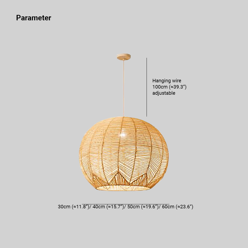 Ritta Designer Rotondo Rattan Lampade a Sospensione Sala da Pranzo Fatto a Mano