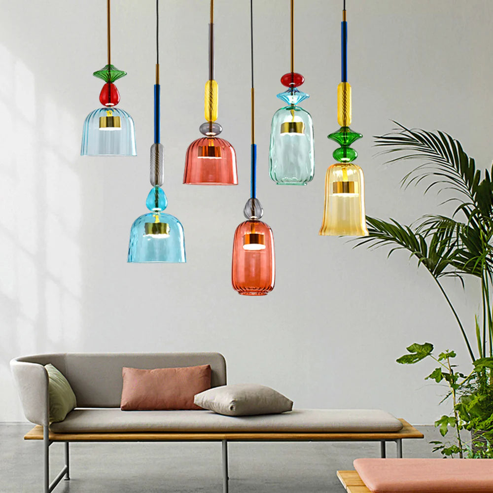 Valentina Moderno Bicchiere Lampade a Sospensione Colorato