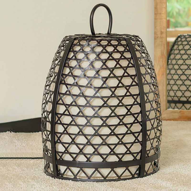Alessio Design LED Gabbia Forma Lampade da Terra Nera Metallo Soggiorno/Camera da Letto