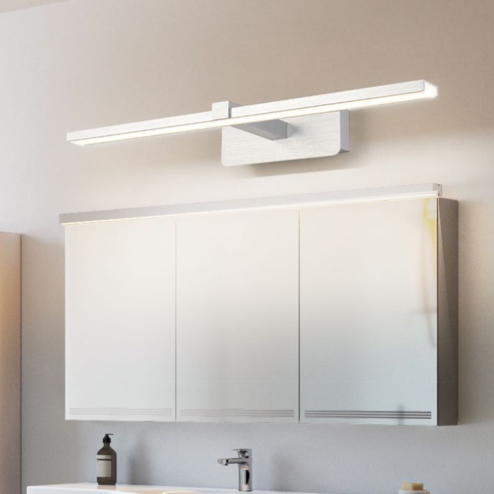 Arisha Minimalismo Rettangolo LED Applique Impermeabile Metallo Bianco Specchio Bagno