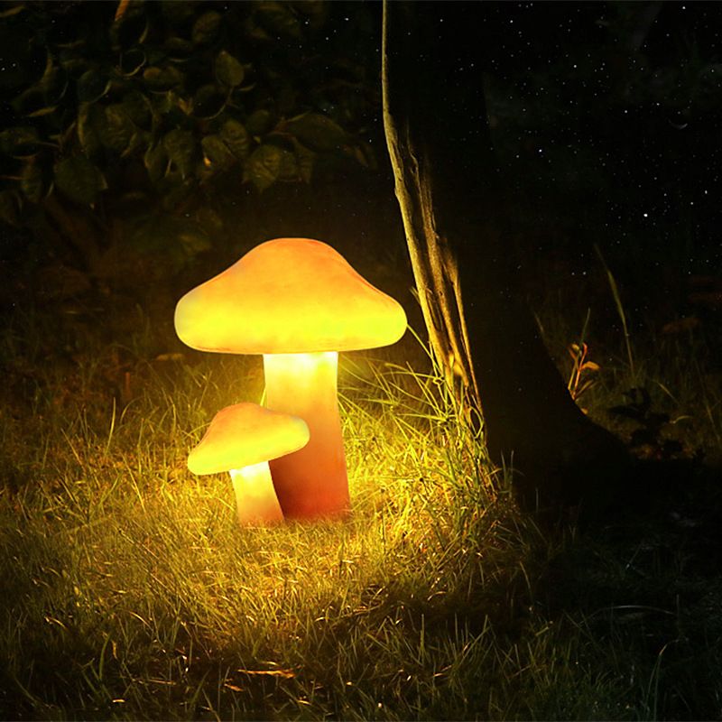 Ray Funghi Luce Terra Esterna, Cablata /Solare, Arancione