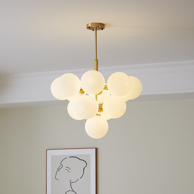 Valentina Nordico Metallo/Vetro Lux Lampadario Rame Camera da letto/Soggiorno/Sala da Pranzo