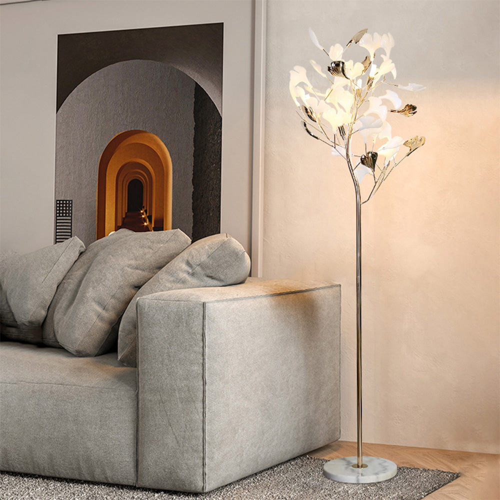 Olivia Moderni LED Lampade da Terra Foglie Ceramica Metallo Oro Soggiorno/Camera da Letto/Sala Studio