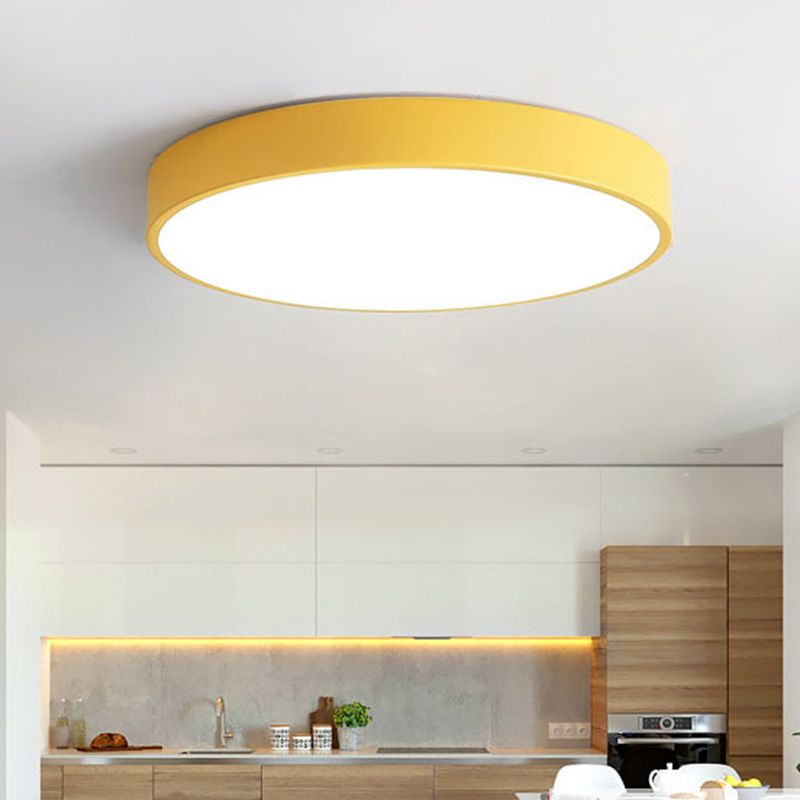 Valentina Moderno LED Plafoniere Rotondo Circolare Semplice Giallo/Blu/Verde/Rosa/Grigio Soggiorno/Camera da Letto