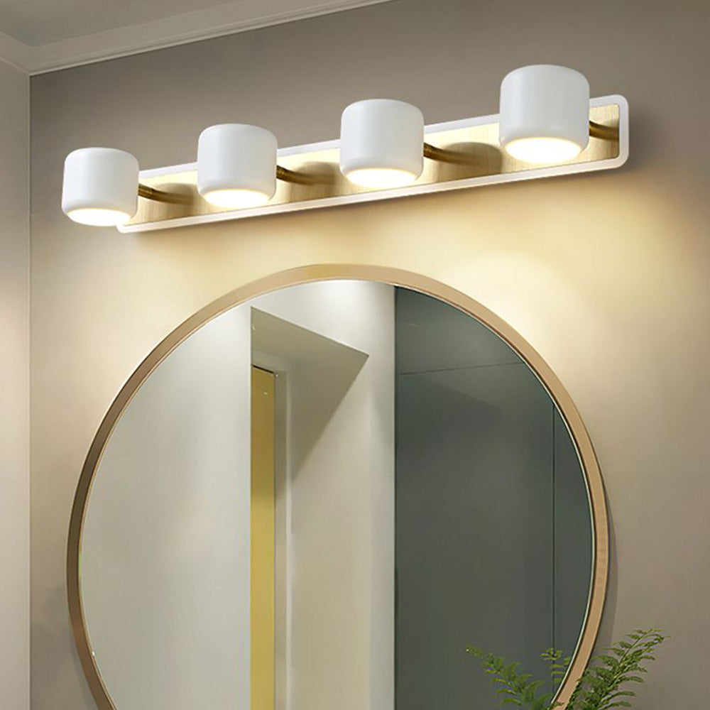 Arisha Moderno LED Specchio Anteriore Metallo Applique Minimalismo Nero/Bianco Bagno