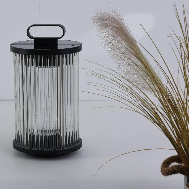 Arisha Moderna LED Lampada da Terra Metallo/Vetro Nero Giardino