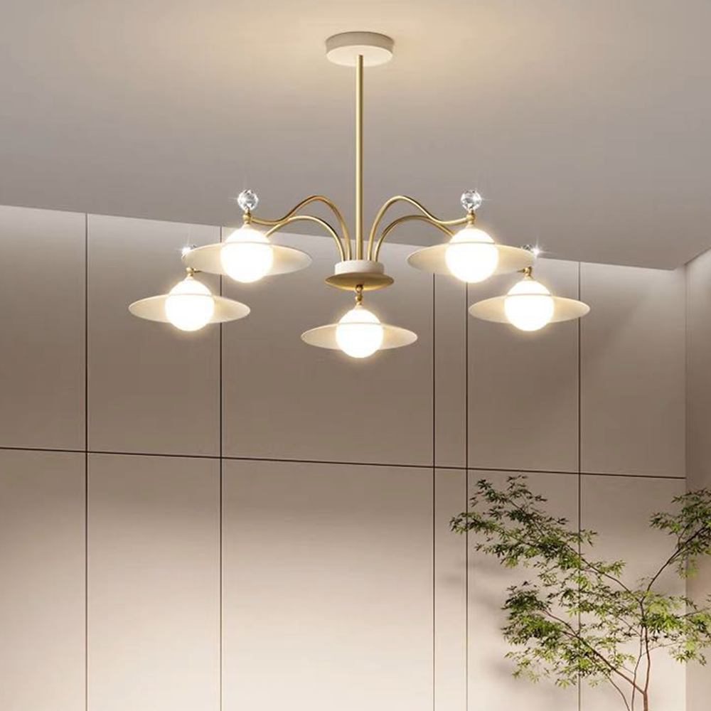 Arisha Elegante Soffiato Vetro Lampadari Soggiorno