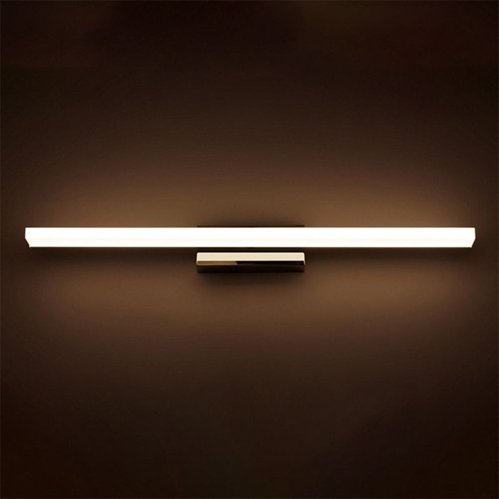 Arisha Minimalista LED Applique Metallo Nero/Cromo Lineare Specchio Vanità Bagno