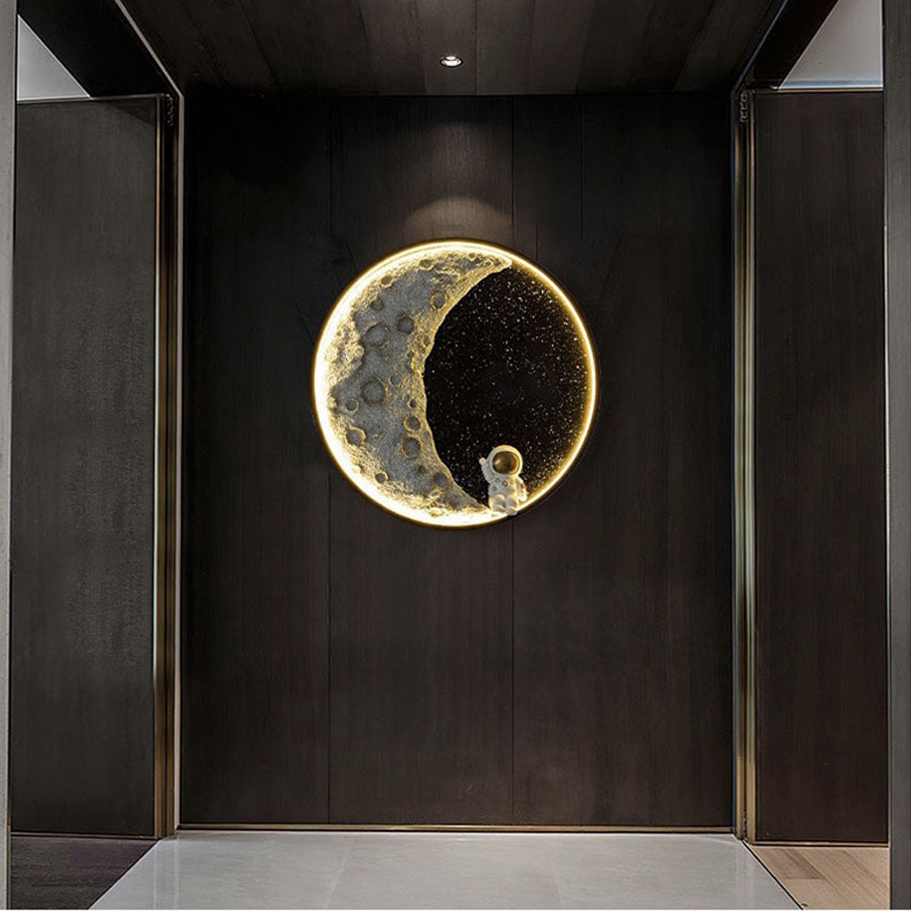 Aria Moderno Astronauta Luna Metallo Applique Camera da Letto