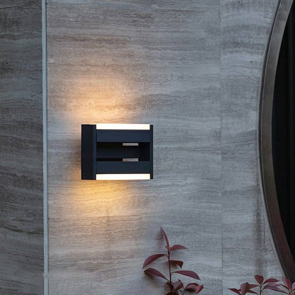 Ray Moderno Rettangolare Ruotabile Applique da Esterno Giardino