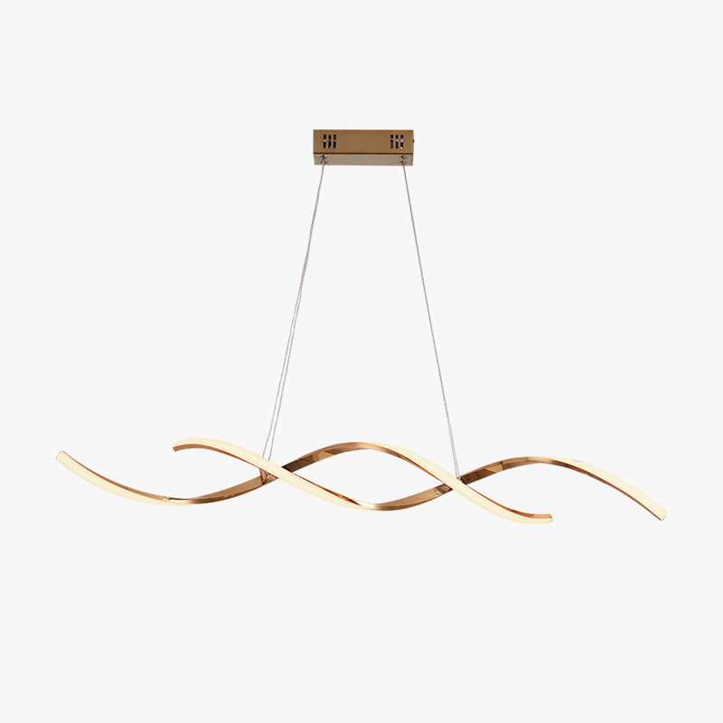Arisha Moderno LED Spirale Lampada a Sospensione Metallo Acrilico Oro Sala da Pranzo/Soggiorno/Camera da Letto