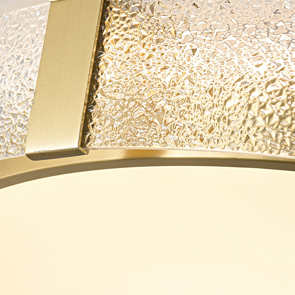 Arisha Moderne LED Plafoniere Incasso Rame Puro/Vetro Diamantato Bianco