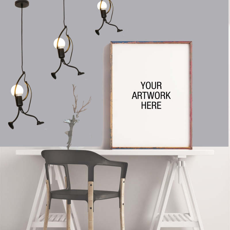 Arisha LED Ferro Speciale Design Uomo Lampada a Sospensione