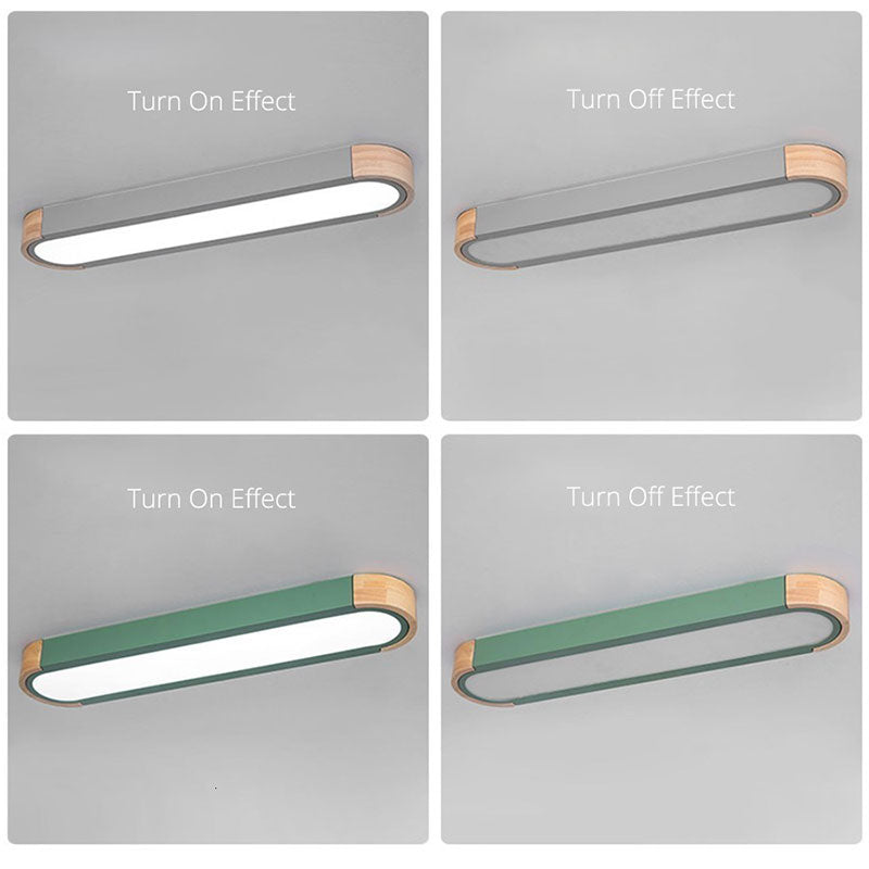 Valentina Minimalismo LED Plafoniera LED Legno Acrilico Bianca/Verde Soggiorno/Camera da Letto